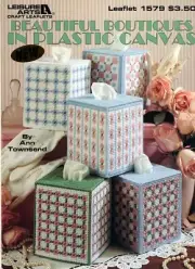 Beautiful Boutiques In Plastic Canvas 5 Tisseu Box Designs Leaflet 579 NOS