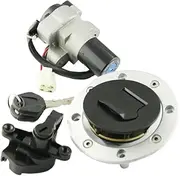 MZBZUTEDEE Motorcycle Ignition Key Switch Fuel Gas Cap Seat Lock Kit Fit for Suzuki GSF250 Bandit 250 GJ74A GSXR400 GK76A RF400 GK78A RF600 GN7