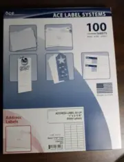 Ace Laser/InkJet Printer 30-UP Laser Address Labels, 3000 Labels, Avery 5160