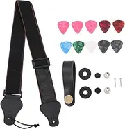 FRCOLOR 1Set Creative Cotton Guitar Strap Set Durable Electric Guitar Belt with Accessories Comfortable Lightweight Design for Optimal Playability and Reduced Shoulder Pressure