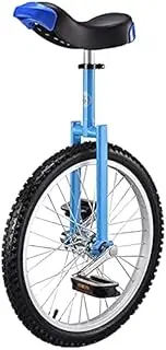 FREEZYMAN Unicycles for Adults, 20 Inch Wheel Unicycle Uni Cycle Balance Exercise Fun Bike Fitness Scooter Circus, Adjustable Seat, Loads 150kg/330 Lbs ( Color : Blue )