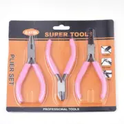 3Pcs/Set Wire Round Nose Cutter Side Cutting Plier 45# Steel Jewelry Plier Sets