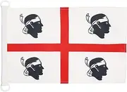 Sardinia Nautical Flag 18'' x 12'' - Italy - Sardinian Flags 30 x 45 cm - Banner 12x18 in for Boat - AZ FLAG