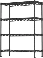 4-Shelf Adjustable Metal Storage Shelving Unit - Heavy Duty for Kitchen & Bath