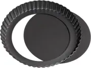 Round Quiche Dish, Non-Stick Pie Tin with Wavy Edge, Baking Tins (22Cm×3Cm)