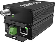 FINXRoll IP Extender Over Coax Kit, F to 10/100Base-TX LAN Port Ethernet Extender Set Over Coaxial Cable (EoC) for IP Security CCTV Cameras,Up to 1640FT (F2000)