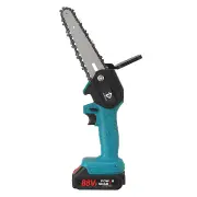 Doersupp 6 Inch 88VF Cordless Electric Chain Saw Wood Mini Cutter One-Hand Saws Woodworking Tool W/ None/1/2 Battery for