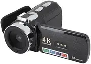 4K Video Camera, 64MP Compact Retro Video Camcorder, 3 Inch 180 Degree Rotation Screen WiFi Digital Camera Recorder with LED Fill Light for Selfies and Multi Angle Photography
