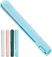 Mini Dual-Purpose Curling Iron, 2 in 1 Mini Flat Iron, USB Rechargeable Small Hair Curler Iron for Short and Long Hair (Turquoise, 17cm x 2.5cm)