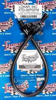 Lokar Xtd 30Pgfm Firewall Mount Transmission Dipstick With Black Stainless