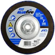 Norton 7660703206 7x5/8-11” BlueFire R884P ZA Type 29 Flap Discs 60 Grit 5 pack