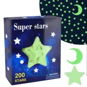 Glow in the Dark Stars for Ceiling, 200-Count, Largest Ceiling Glow Stars Assort