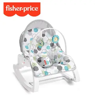 Fisher-Price 費雪 可折疊兩用震動安撫躺椅-幾何