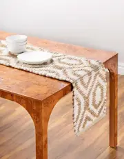 Chindi Jute Collection Area Rug (1' 2" x 6' 1" Table Runner, White/ Natural)