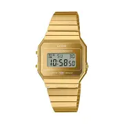 Casio Digital Vintage Led Stopwatch AlarmGoldtone Case & A700WEVG-9A