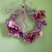 Handmade Floral Wreath Artificial Summer Door Wall Decoration Peony Tulip
