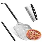 12 Inch Non Stick Pizza Peel Turning Paddle with Long Arm for Baking Bread Pizza