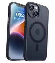 for iPhone 14 Case/iPhone 13 iPhone 13/14 (6.1 Inch, 2 Lens) A2-Matte & Black