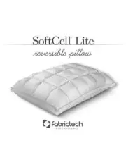 2 NEW Fabric Tech SoftCell Lite REVERSIBLE DOWN ALTERNATIVE Std Queen BED PILLOW