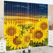Network Nice Sunflowers 3D Curtain Blockout Photo Printing Curtains Drape Fabric