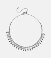 [Kamyen] Kamyen Drop 18kt gold choker with diamonds and enamel One Size white