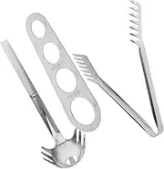 Generic 1 Set Italian Spaghetti Sandwich Fettuccine Pasta Noodles Serving Spoon Kitchen Spaghetti Measuring Tool Noodle Server Spaghetti Server Pasta Server Stainless Steel Silver