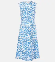 [Marni] Marni Printed cotton midi dress AU 8 blue