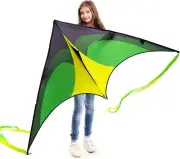 Large Delta Kite for Kids & Adults, Easy to Fly Single Line Kite for Beginners