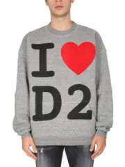 [Dsquared2] Dsquared2-I Love D2 Sweatshirt-Uomo M