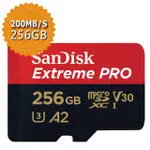 【SANDISK 晟碟】EXTREMEPRO MICROSDXC A2 256GB記憶卡(平行輸入)