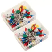 100 Pcs Flat Flower Head Straight Pins Quilting Pins for DIY Projects Dressmaker