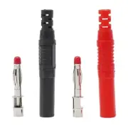 For for Electrical Engineering 4mm Male Banana Plug Connectors Pack of 2