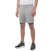 SPYDER Mens XL Gray Running Training Gym Fitness Shorts w/ Compression Brief 7”