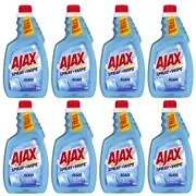 8x Ajax Spray Wipe 500ml Glass Anti-Fog/Anti-Scratch/Anti-Streak Cleaner Refill