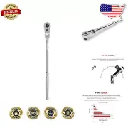 Durable 12 Inch Chrome Flex Head Ratchet with Quick-Release and 4-Degree Swing