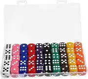 KICHOUSE 50pcs Acrylic Dice Game Props Board Game Dice Small Dice Playing Dice Entertainment Dices Game Dice Props Party Game Dices Board Game Tool Dice Layouts Dice for Game Party Dices