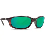 Costa Brine Tortoise Frame Sunglasses w/Green Mirror 580P Lens 06S9017-90170659