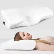 Medium Soft Adjustable Memory Foam Pillow - Breathable Cover for Neck Comfort