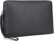 [VKEID] Mens Clutch Bag Men's Handbag Leather Business Handbag Men's Fashion Envelope Bag Wrist Bag Handbag Men Wrist Bag