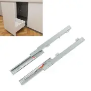 Pair Undermount Drawer Slides Bottom Mount Pull Out Shelf Slider Under Mount ...