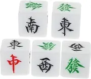ORFOFE 5pcs Decorative Mahjong Dice for Party Games Lightweight Portable Board Game Props Wind Direction Dices for Joyful Gatherings