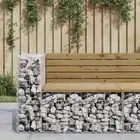 vidaXL Garden Bench Gabion Design 92x71x65.5 cm Impregnated Wood Pine 2BB