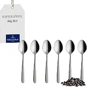 Villeroy & Boch 142 mm Cutlery Daily Line After Dinner Tea Spoon, Set of 6, Stainless Steel, Silver/Platinum