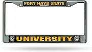 Rico Industries Unisex-Adult Fort Hays State Chrome Number Plate Frame License Plate Frame FC310410, Multi, One Size