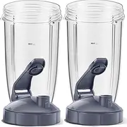 Replacement Cups for Nutribullet Replacement Parts 32oz for Nutri Bullet 600W and 900W, 2 pack Replacement Cups with Flip-Top To-Go-Lid (4)