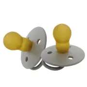 2PK Mininor Seal Grey 0m+ Baby/Infant Feeding Latex Teat Pacifier/Dummy Soother