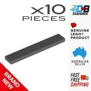 10 x Genuine LEGO - 1 x 6 Tile, Dark Grey (Dark Bluish Grey) Part 6636 (MOC)