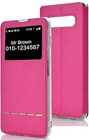LYX Horizontal Flip Leather Case for Galaxy S10e, with Holder & Call Display ID (Black)+Classic Fashion (Color : Magenta)