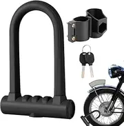 Lock | Silicone Locks Heavy Duty Anti Theft,Scooter Lock Steel Shackle Resistant to Cutting & Leverage Attacks with 2 Copper Keys Mounting Bracket for Bicycles