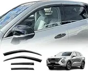 OAD4X4 Weathershields Compatible with Haval Jolion Pro HEV Hybird 2024-Onwards, Stainless Edge Weather Shields Window Visors Wind Deflectors Sun Rain Guard 4PCS Set